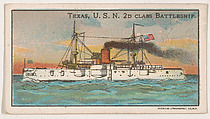 Texas, U.S.N. 2nd Class Battleship, from the Nation's Pride series (E4), Anonymous, American, 20th century  American, Commercial color lithograph