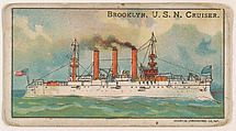 Brooklyn, U.S.N. Cruiser, from the Nation's Pride series (E4), Anonymous, American, 20th century  American, Commercial color lithograph