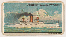 Wisconsin, U.S.N. Battleship, from the Nation's Pride series (E4), Anonymous, American, 20th century  American, Commercial color lithograph