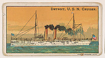 Detroit, U.S.N. Cruiser, from the Nation's Pride series (E4), Anonymous, American, 20th century  American, Commercial color lithograph