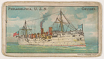 Philadelphia, U.S.N. Cruiser, from the Nation's Pride series (E4), Anonymous, American, 20th century  American, Commercial color lithograph