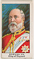 Edward VII, King of England, from the Rulers series (E6) for The Lauer & Suter Co., The Lauer & Suter Co., Baltimore American, Commercial color lithograph