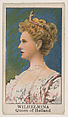 Wilhelmina, Queen of Holland, from the Rulers series (E6) for The Lauer & Suter Co., The Lauer & Suter Co., Baltimore  American, Commercial color lithograph