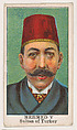 Mehmed V, Sultan of Turkey, from the Rulers series (E6) for The Lauer & Suter Co., The Lauer & Suter Co., Baltimore  American, Commercial color lithograph