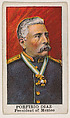 Porfirio Diaz, President of Mexico, from the Rulers series (E6) for The Lauer & Suter Co., The Lauer & Suter Co., Baltimore American, Commercial color lithograph
