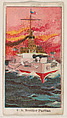 U.S. Monitor Puritan, from the U.S. Battleships series (E8), Anonymous, American, 20th century  American, Commercial color lithograph