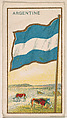 Argentine Flag, from the Flag Caramels series (E15) for the American Caramel Company, American Caramel Company, Philadelphia American, Commercial color lithograph