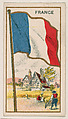 Flag of France, from the Flag Caramels series (E15) for the American Caramel Company, American Caramel Company, Philadelphia American, Commercial color lithograph