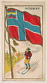 Flag of Norway, from the Flag Caramels series (E15) for the American Caramel Company, American Caramel Company, Philadelphia American, Commercial color lithograph