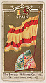Flag of Spain, from the Flags series (E17, Type A) for Breisch-Williams Co., Inc., The Breisch-Williams Co., Inc., Oxford, Pennsylvania  American, Commercial color lithograph