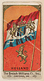 Flag of Holland, from the Flags series (E17, Type A) for Breisch-Williams Co., Inc., The Breisch-Williams Co., Inc., Oxford, Pennsylvania  American, Commercial color lithograph
