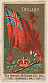 Flag of England, from the Flags series (E17, Type A) for Breisch-Williams Co., Inc., The Breisch-Williams Co., Inc., Oxford, Pennsylvania  American, Commercial color lithograph