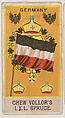 Flag of Germany, from the Flags series (E17, Type B) for Vollor's Gum, Vollor's Gum  American, Commercial color lithograph