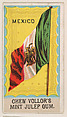 Flag of Mexico, from the Flags series (E17, Type B) for Vollor's Gum, Vollor's Gum  American, Commercial color lithograph