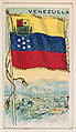 Flag of Venezuela, from the Flags of All Nations series (E18, Type A) issued by Williams Caramel Company to promote Williams Caramel, The Williams Caramel Company, Oxford, Pennsylvania  American, Commercial color lithograph