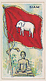 Flag of Siam, from the Flags of All Nations series (E18, Type A) issued by Williams Caramel Company to promote Williams Caramel, The Williams Caramel Company, Oxford, Pennsylvania American, Commercial color lithograph