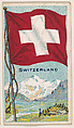 Flag of Switzerland, from the Flags of All Nations series (E18, Type A) issued by Williams Caramel Company to promote Williams Caramel, The Williams Caramel Company, Oxford, Pennsylvania  American, Commercial color lithograph