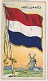 Flag of Holland, from the Flags of All Nations series (E18, Type A) issued by Williams Caramel Company to promote Williams Caramel, The Williams Caramel Company, Oxford, Pennsylvania  American, Commercial color lithograph