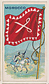 Flag of Morocco, from the Flags of All Nations series (E18, Type A) issued by Williams Caramel Company to promote Williams Caramel, The Williams Caramel Company, Oxford, Pennsylvania  American, Commercial color lithograph