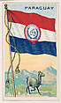 Flag of Paraguay, from the Flags of All Nations series (E18, Type A) issued by Williams Caramel Company to promote Williams Caramel, The Williams Caramel Company, Oxford, Pennsylvania  American, Commercial color lithograph