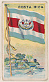Flag of Costa Rica, from the Flags of All Nations series (E18, Type A) issued by Williams Caramel Company to promote Williams Caramel, The Williams Caramel Company, Oxford, Pennsylvania American, Commercial color lithograph