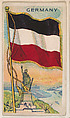 Flag of Germany, from the Flags of All Nations series (E18, Type A) issued by Williams Caramel Company to promote Williams Caramel, The Williams Caramel Company, Oxford, Pennsylvania American, Commercial color lithograph