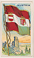 Flag of Austria, from the Flags of All Nations series (E18, Type A) issued by Williams Caramel Company to promote Williams Caramel, The Williams Caramel Company, Oxford, Pennsylvania American, Commercial color lithograph