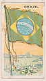 Flag of Brazil, from the Flags of All Nations series (E18, Type A) issued by Williams Caramel Company to promote Williams Caramel, The Williams Caramel Company, Oxford, Pennsylvania American, Commercial color lithograph