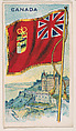 Flag of Canada, from the Flags of All Nations series (E18, Type A) issued by Williams Caramel Company to promote Williams Caramel, The Williams Caramel Company, Oxford, Pennsylvania American, Commercial color lithograph