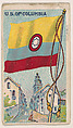 Flag of United States of Columbia, from the New Flags series (E18, Type B) issued by Charles F. Adams Manufacturing Confectioner, Charles F. Adams, Manufacturing Confectioner, Lancaster, Pennsylvania  American, Commercial color lithograph