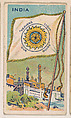 Flag of India, from the Flag Gum series (E18, Type C) issued by John H. Dockman & Son, John H. Dockman & Son, Baltimore  American, Commercial color lithograph