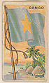 Flag of Congo, from the Flag Gum series (E18, Type C) issued by John H. Dockman & Son, John H. Dockman & Son, Baltimore  American, Commercial color lithograph