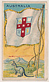 Flag of Australia, from the Flag Gum series (E18, Type C) issued by John H. Dockman & Son, John H. Dockman & Son, Baltimore  American, Commercial color lithograph