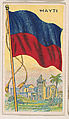 Flag of Haiti, from the Flag Gum series (E18, Type C) issued by John H. Dockman & Son, John H. Dockman & Son, Baltimore  American, Commercial color lithograph