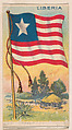Flag of Liberia, from the Flagum series (E18, Type D) issued by the American Chewing Products Corp., American Chewing Products Corp., Newark, New Jersey  American, Commercial color lithograph