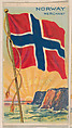 Merchant Flag of Norway, from the Flagum series (E18, Type D) issued by the American Chewing Products Corp., American Chewing Products Corp., Newark, New Jersey  American, Commercial color lithograph