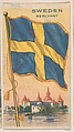 Merchant Flag of Sweden, from the Flagum series (E18, Type D) issued by the American Chewing Products Corp., American Chewing Products Corp., Newark, New Jersey  American, Commercial color lithograph