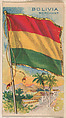 Merchant Flag of Bolivia, from the Flagum series (E18, Type D) issued by the American Chewing Products Corp., American Chewing Products Corp., Newark, New Jersey  American, Commercial color lithograph