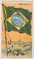 Flag of Brazil, from the Flagum series (E18, Type D) issued by the American Chewing Products Corp., American Chewing Products Corp., Newark, New Jersey  American, Commercial color lithograph