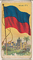 Flag of Haiti, from the Flagum series (E18, Type D) issued by the American Chewing Products Corp., American Chewing Products Corp., Newark, New Jersey  American, Commercial color lithograph