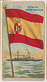 Man of War Flag of Spain, from the Flagum series (E18, Type D) issued by the American Chewing Products Corp., American Chewing Products Corp., Newark, New Jersey  American, Commercial color lithograph
