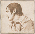 Young Boy in Bust-Length, Guercino (Giovanni Francesco Barbieri)  Italian, Pen and brown ink