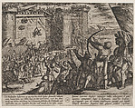 Plate 14: New Attack on the Old Fortress, from The War of the Romans Against the Batavians (Romanorvm et Batavorvm societas), Antonio Tempesta  Italian, Etching, first state of two, issue 1 (Bartsch)