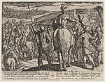 Plate 24: The Advance Guard of the New Roman Troops Turned Back, from The War of the Romans Against the Batavians (Romanorvm et Batavorvm societas), Antonio Tempesta  Italian, Etching, first state of two, issue 1 (Bartsch)