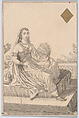 Queen (Stutira from Persia), from "Court Game of Geography", William and Henry Rock  British, Engraving, etching and hand coloring (watercolor)