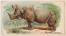 Rhinoceros, from the Zoo Animals series (E26) issued by the Philadelphia Caramel Co. to promote Zoo Caramels, Philadelphia Caramel Co., Camden, New Jersey  American, Commercial color lithograph