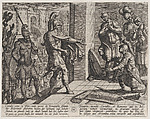 Plate 26: Cerialis Pardons and Relieves Roman Soldiers who had Helped Civilis, from The War of the Romans Against the Batavians (Romanorvm et Batavorvm societas), Antonio Tempesta  Italian, Etching, first state of two, issue 1 (Bartsch)