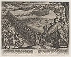 Plate 6: Romans Defeated Near the Rhine, from The War of the Romans Against the Batavians (Romanorvm et Batavorvm Societas), Antonio Tempesta  Italian, Etching, first state of two, issue 1 (Bartsch)