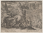 Plate 7: Alexander Attacking Tyre from the Sea, from "The Deeds of Alexander the Great", Antonio Tempesta  Italian, Etching, first state of two (Bartsch)