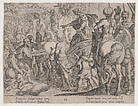 Plate 9: Alexander's Triumphal Entry into Babylon, from "The Deeds of Alexander the Great", Antonio Tempesta  Italian, Etching, first state of two (Bartsch)